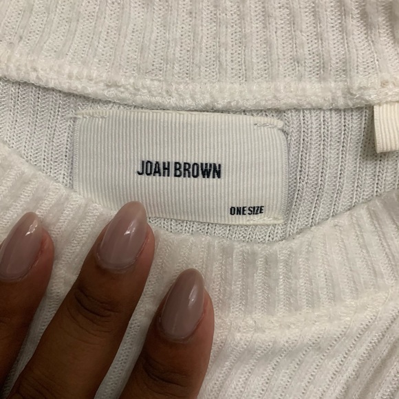 *SOLD* JOAH BROWN Slouchy Crop Pullover Rib Sweater Knit - Picture 4 of 4
